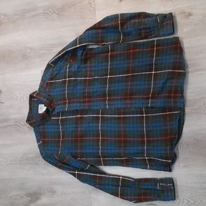 L.L. Bean Scotch Plaid Flannel Traditional Fit Longsleeve Button Down Large